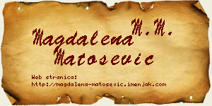 Magdalena Matošević vizit kartica